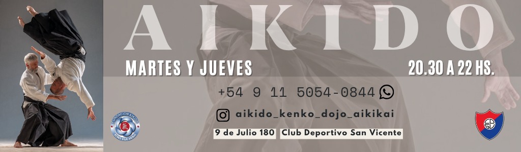 Presentación del Aikido Kenko Dojo en el Club Deportivo San Vicente, donde se practica Aikido y Iaido, encabezado por el Sensei Gerardo Müller 4 Dan 