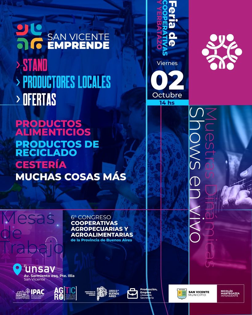 Mesas de trabajo técnico y ronda de negocios en el Congreso de Cooperativas bonaerense en San Vicente